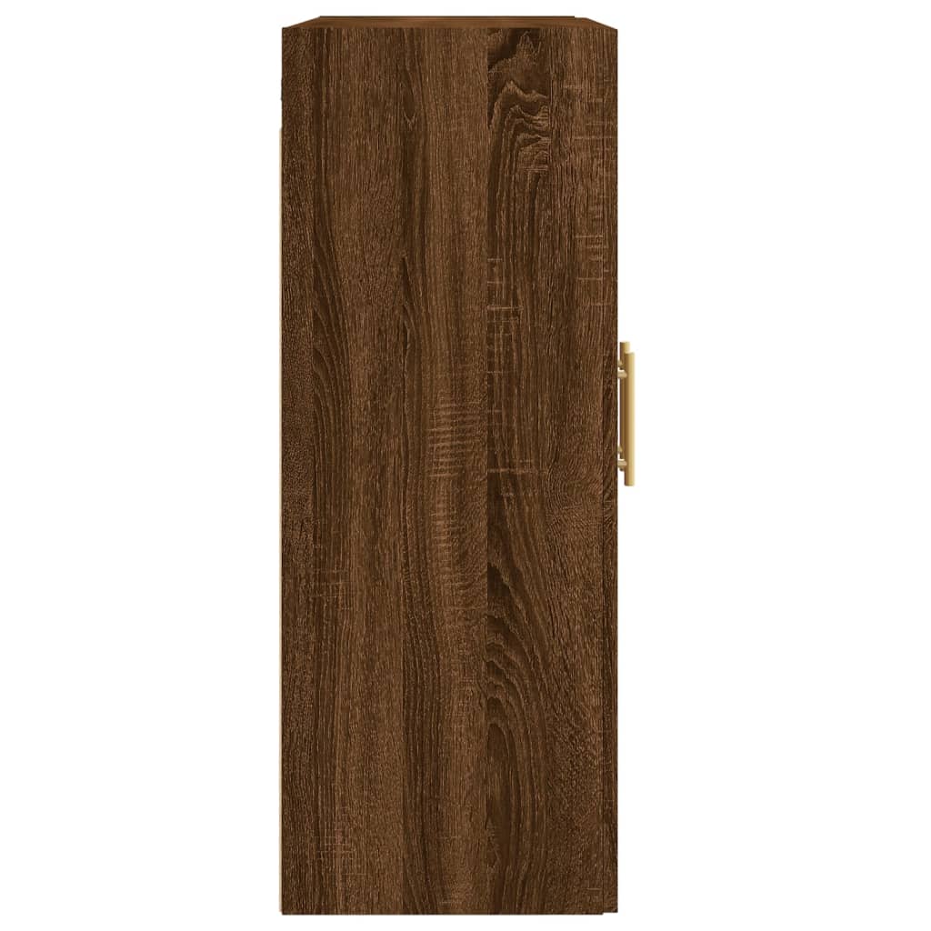 Wandschrank Braun Eichen-Optik 69,5x34x90 cm Holzwerkstoff