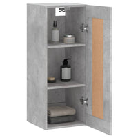 Thumbnail for Wandschrank Betongrau 34,5x34x90 cm Holzwerkstoff