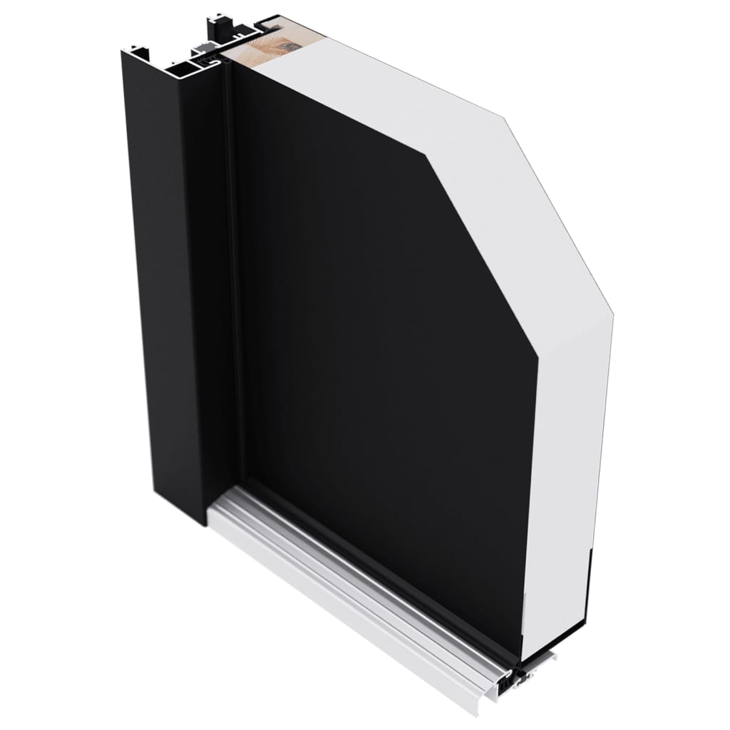 Haustür Weiß 90x200 cm Aluminium