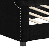 Thumbnail for Tagesbett Schwarz 80x200 cm Stoff