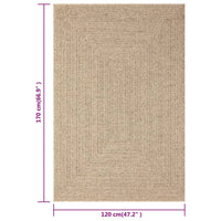 Thumbnail for Teppich 120x170 cm Jute-Optik Innen und Außen