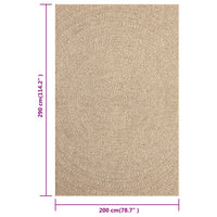 Thumbnail for Teppich 200x290 cm Jute-Optik Innen und Außen