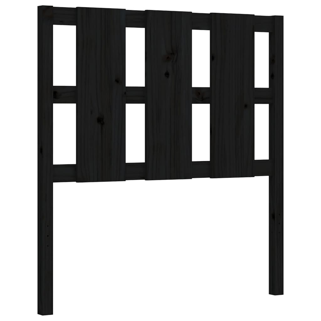 Massivholzbett mit Kopfteil Schwarz 2FT6 Small Single