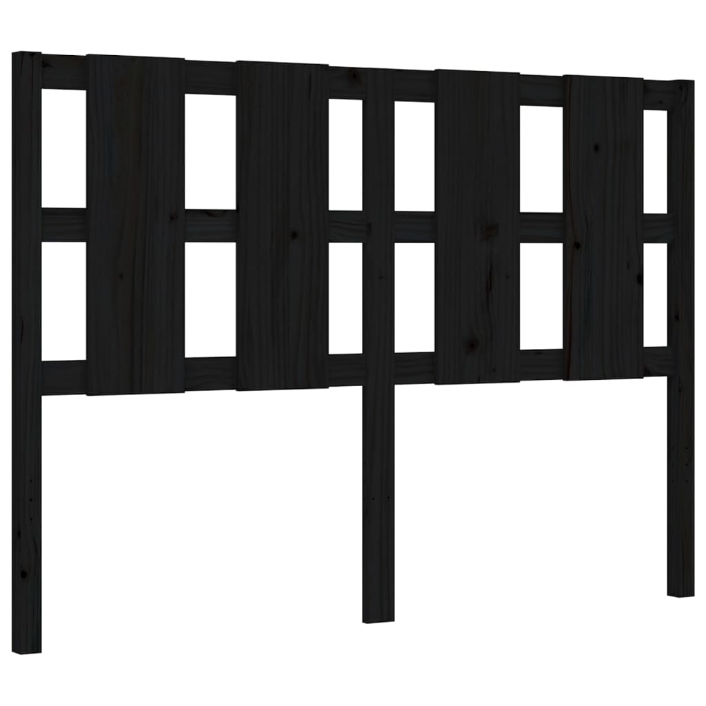 Massivholzbett mit Kopfteil Schwarz 4FT Small Double