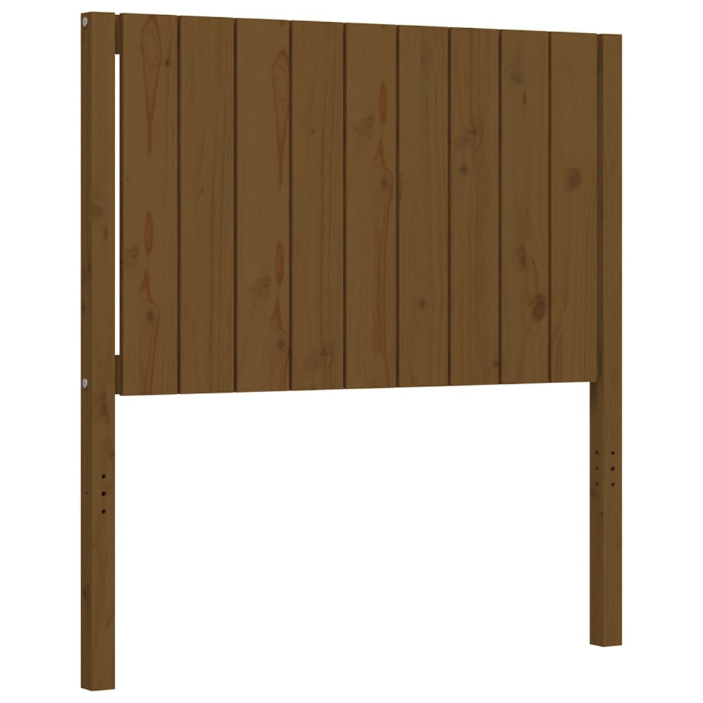 Massivholzbett mit Kopfteil Honigbraun 3FT Single