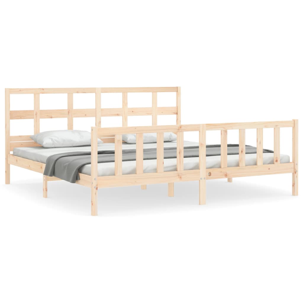 Massivholzbett mit Kopfteil 6FT Super King