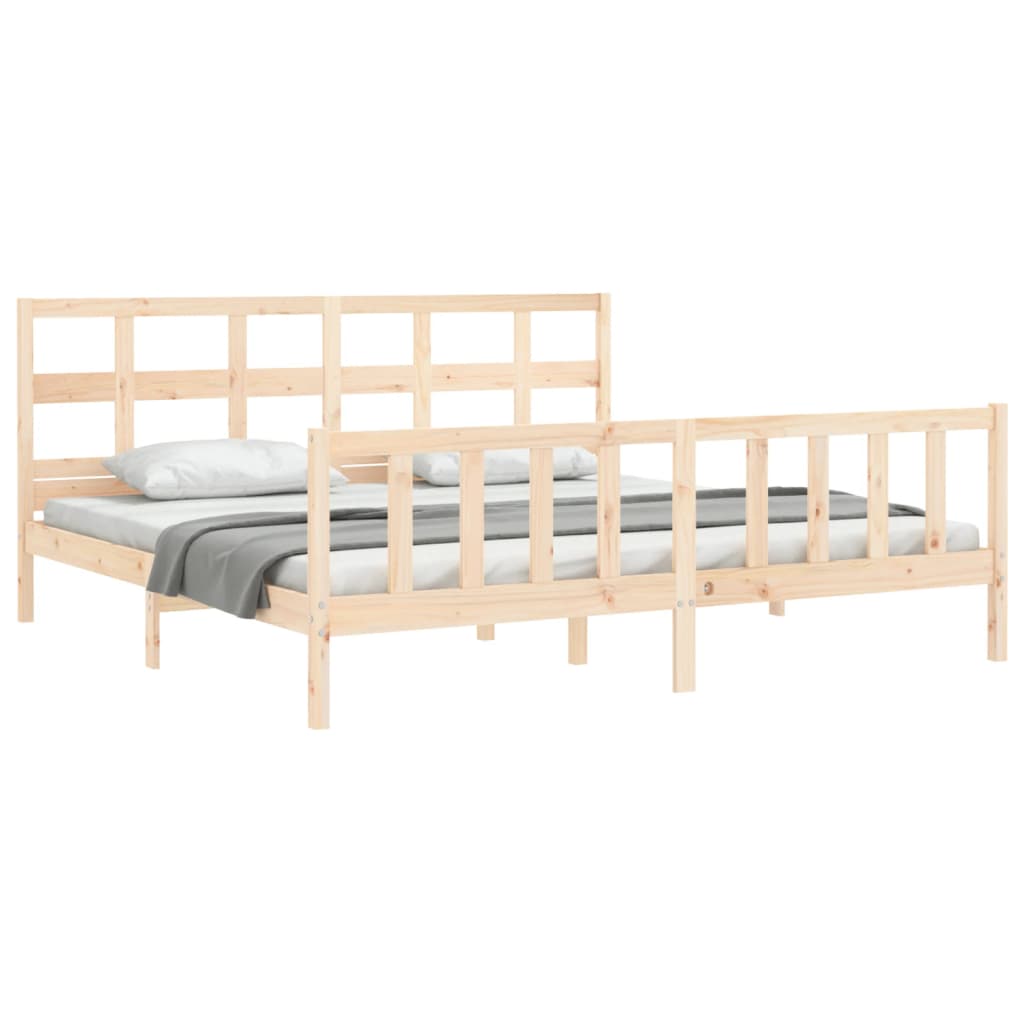Massivholzbett mit Kopfteil 6FT Super King