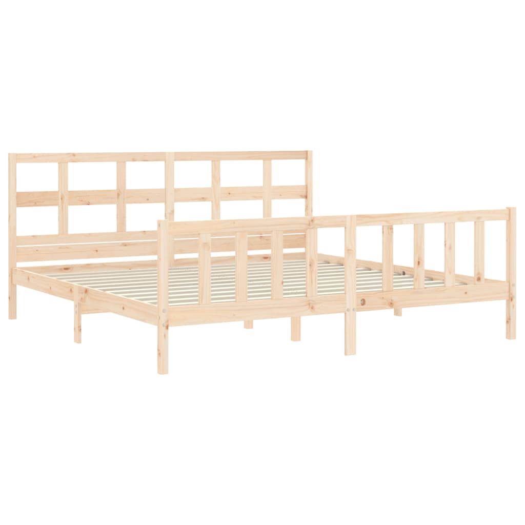 Massivholzbett mit Kopfteil 6FT Super King