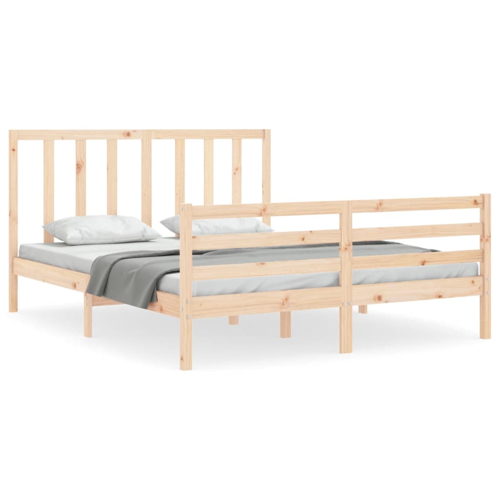Massivholzbett mit Kopfteil 5FT King Size