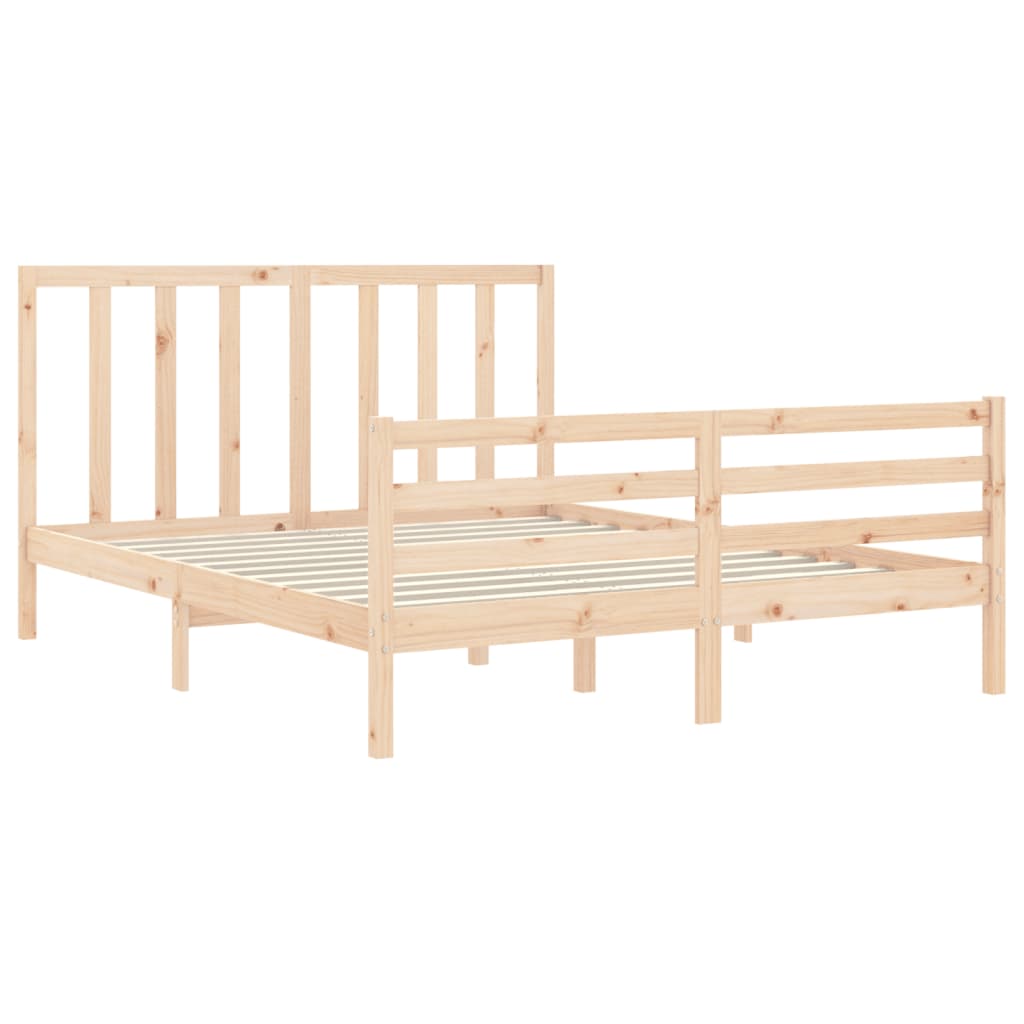 Massivholzbett mit Kopfteil 5FT King Size