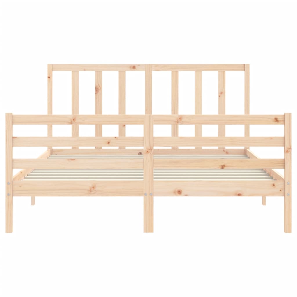 Massivholzbett mit Kopfteil 5FT King Size