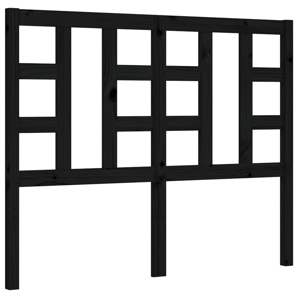 Massivholzbett mit Kopfteil Schwarz 4FT Small Double