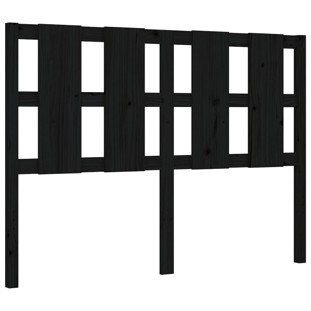 Massivholzbett mit Kopfteil Schwarz 4FT Small Double