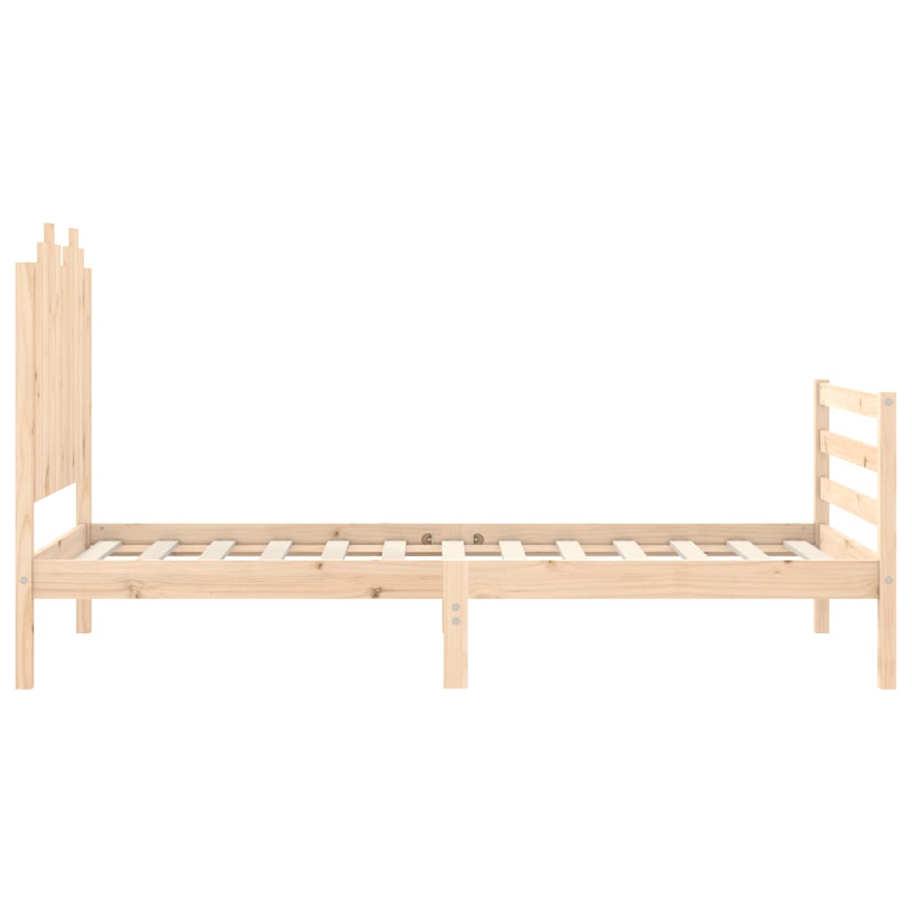 Massivholzbett mit Kopfteil 90x200 cm