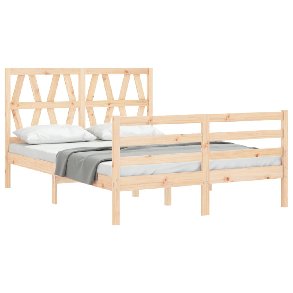 Massivholzbett mit Kopfteil 4FT Small Double