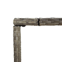 Thumbnail for 9-tlg. Gartenbar-Set mit Kissen Grau Poly Rattan