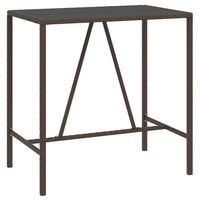 Thumbnail for 5-tlg. Gartenbar-Set mit Kissen Braun Poly Rattan
