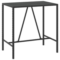 Thumbnail for 7-tlg. Gartenbar-Set mit Kissen Schwarz Poly Rattan