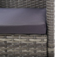Thumbnail for 5-tlg. Garten-Essgruppe Grau und Schwarz Poly Rattan und Stahl