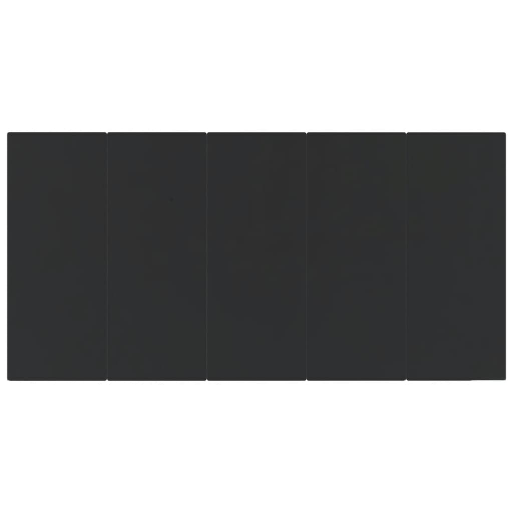 9-tlg. Garten-Essgruppe Schwarz Poly Rattan und Stahl