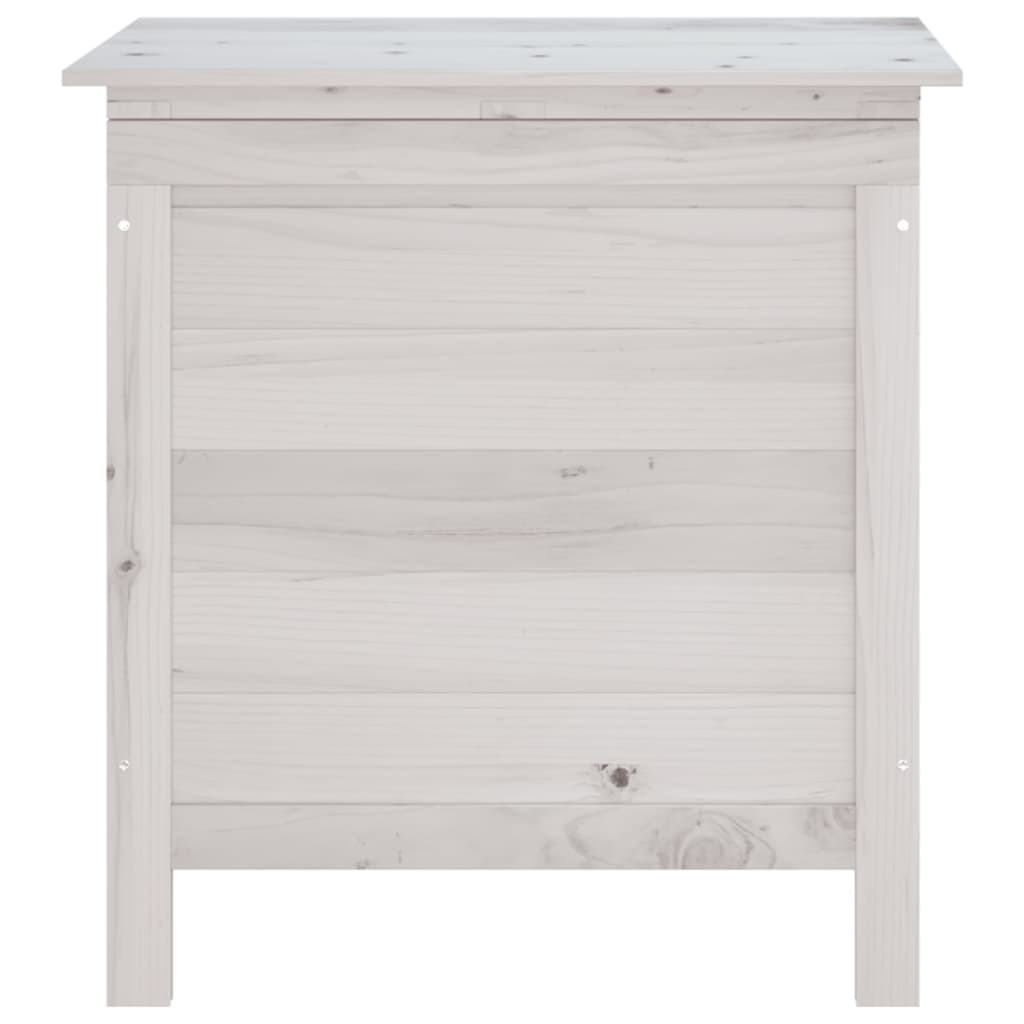 Gartentruhe Weiß 50x49x56,5 cm Massivholz Tanne