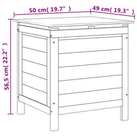 Thumbnail for Gartentruhe Anthrazit 50x49x56,5 cm Massivholz Tanne