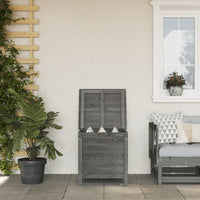 Thumbnail for Gartentruhe Anthrazit 50x49x56,5 cm Massivholz Tanne