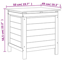 Thumbnail for Gartentruhe Braun 50x49x56,5 cm Massivholz Tanne