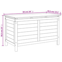 Thumbnail for Gartentruhe Weiß 99x49,5x58,5 cm Massivholz Tanne