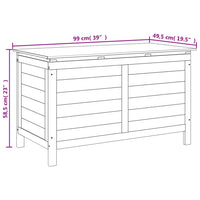 Thumbnail for Gartentruhe Anthrazit 99x49,5x58,5 cm Massivholz Tanne