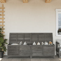 Thumbnail for Gartentruhe Anthrazit 198,5x50x56,5 cm Massivholz Tanne
