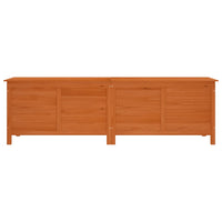 Thumbnail for Gartentruhe Braun 198,5x50x56,5 cm Massivholz Tanne