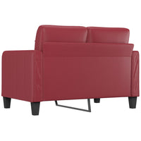 Thumbnail for 2-Sitzer-Sofa Weinrot 120 cm Kunstleder