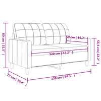 Thumbnail for 2-Sitzer-Sofa Weinrot 120 cm Kunstleder