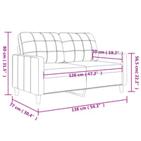 Thumbnail for 2-Sitzer-Sofa Cappuccino-Braun 120 cm Kunstleder