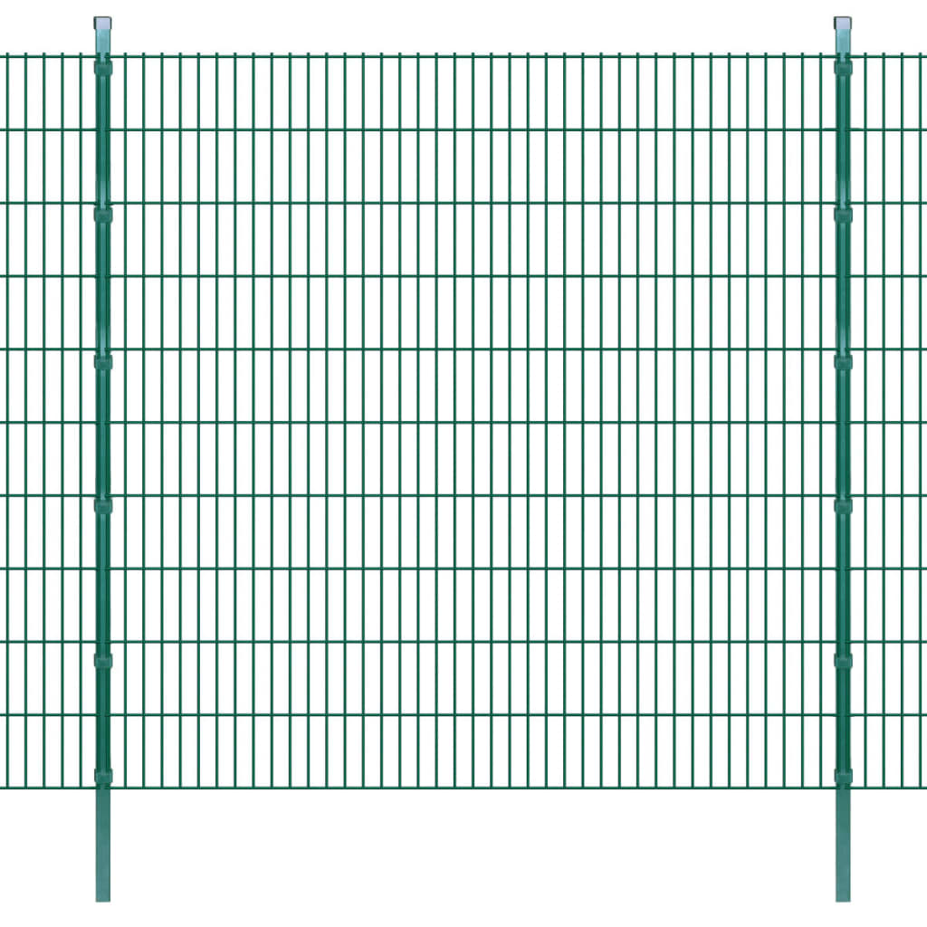 Zaunpfosten 10 Stk. Grün 260 cm Verzinkter Stahl