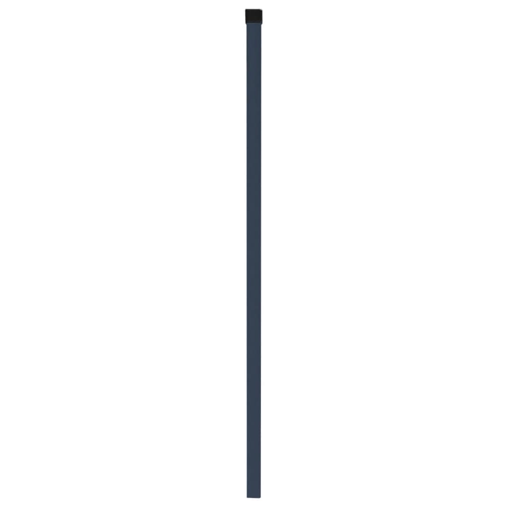 Zaunpfosten 10 Stk. Grau 170 cm Verzinkter Stahl