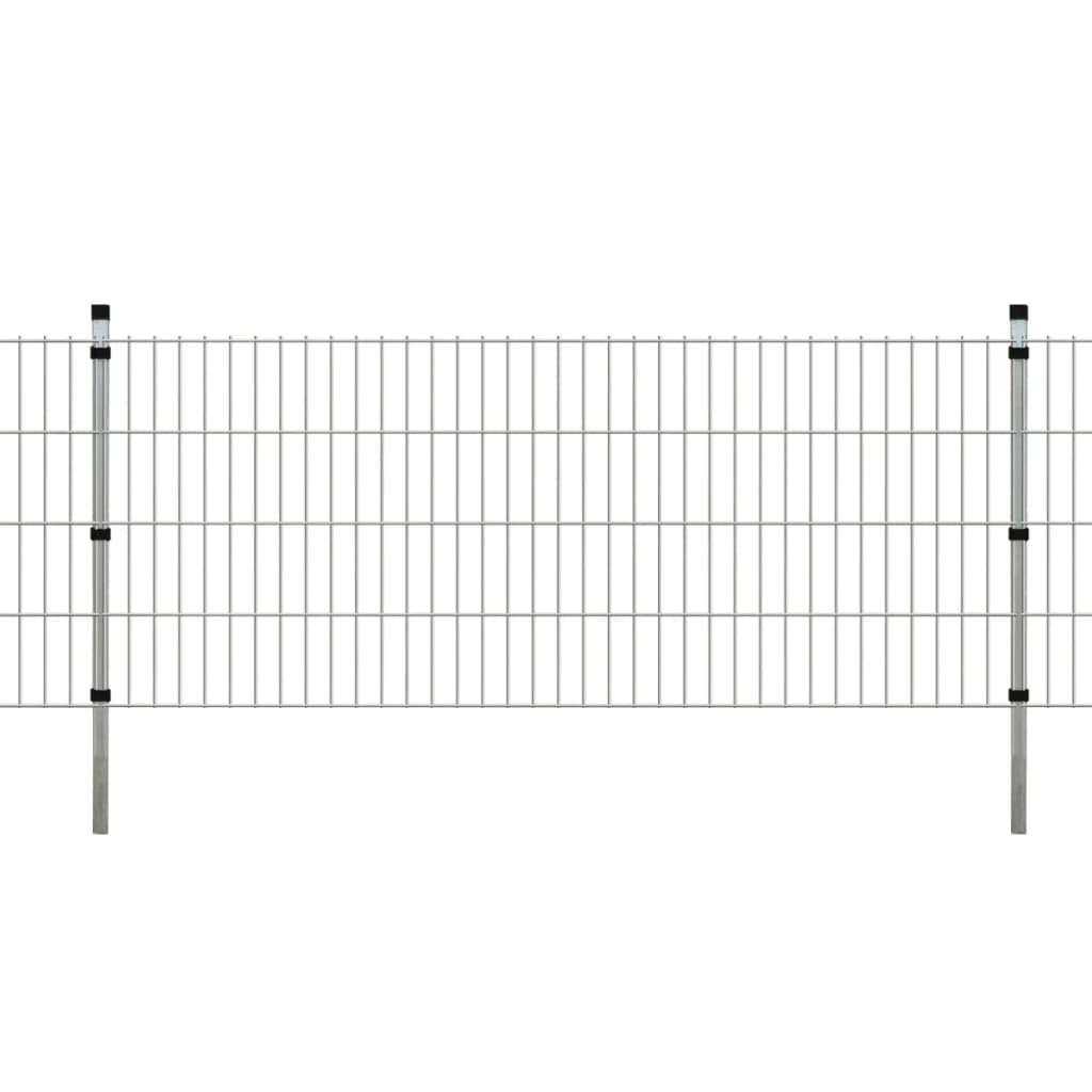 Zaunpfosten 10 Stk. Silbern 130 cm Verzinkter Stahl