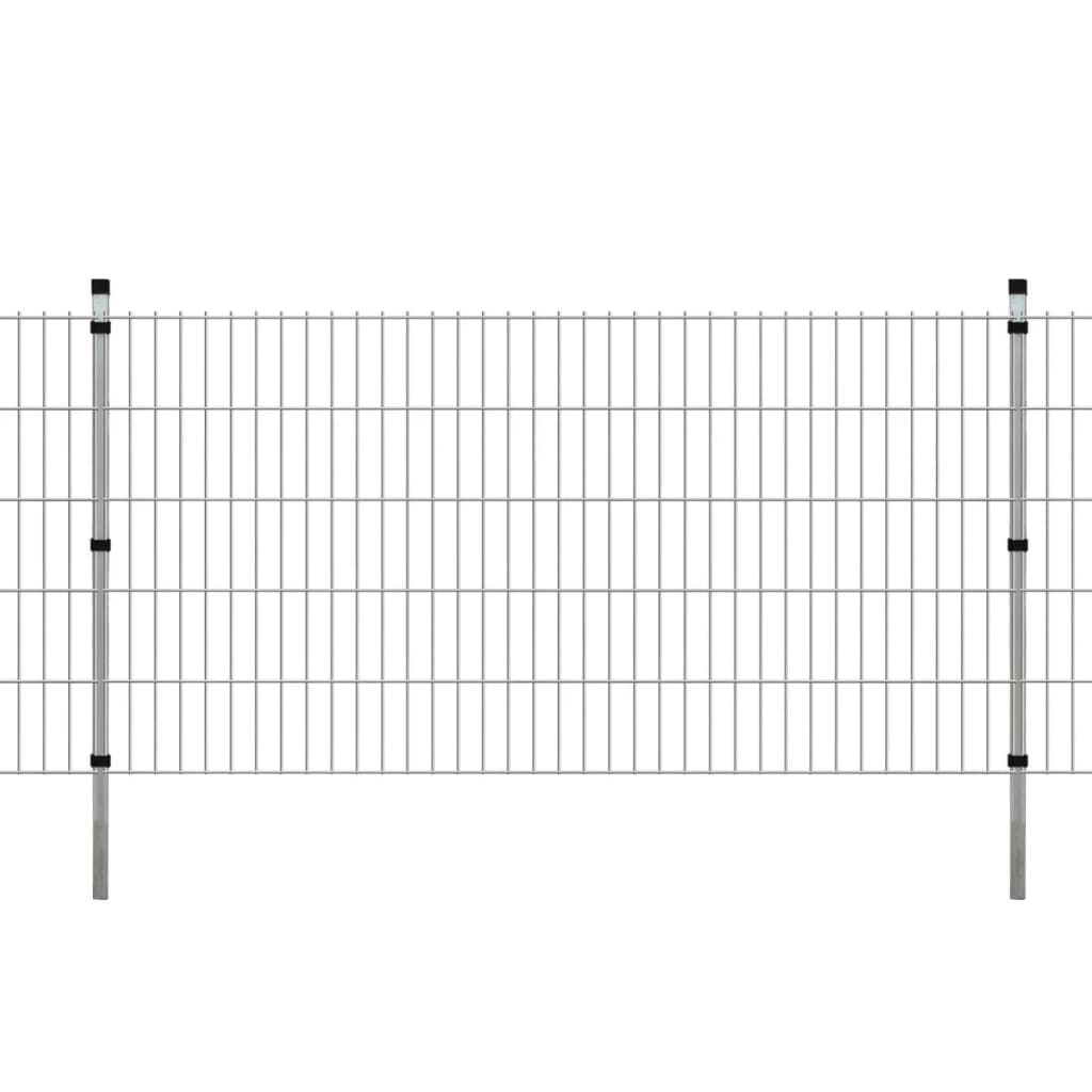 Zaunpfosten 10 Stk. Silbern 150 cm Verzinkter Stahl