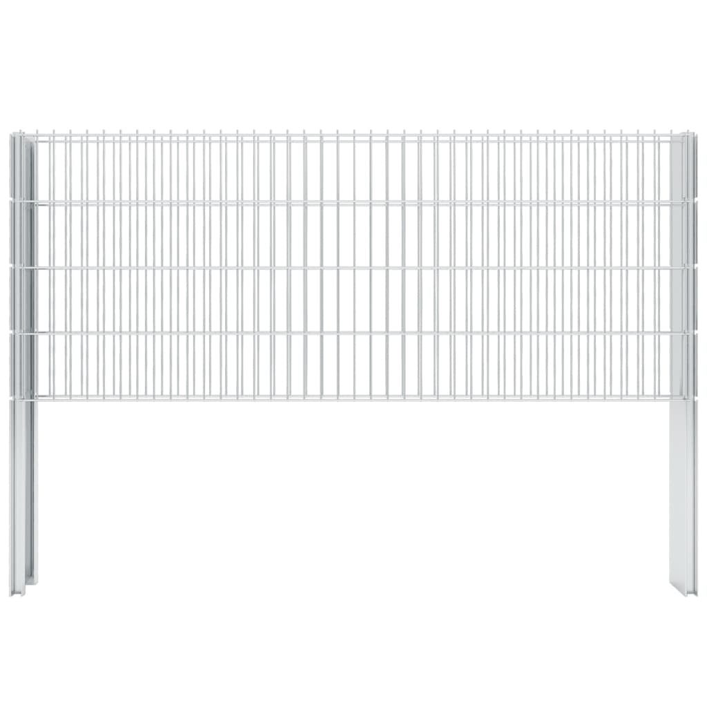 Zaunpfosten 10 Stk. Silbern 140 cm Verzinkter Stahl