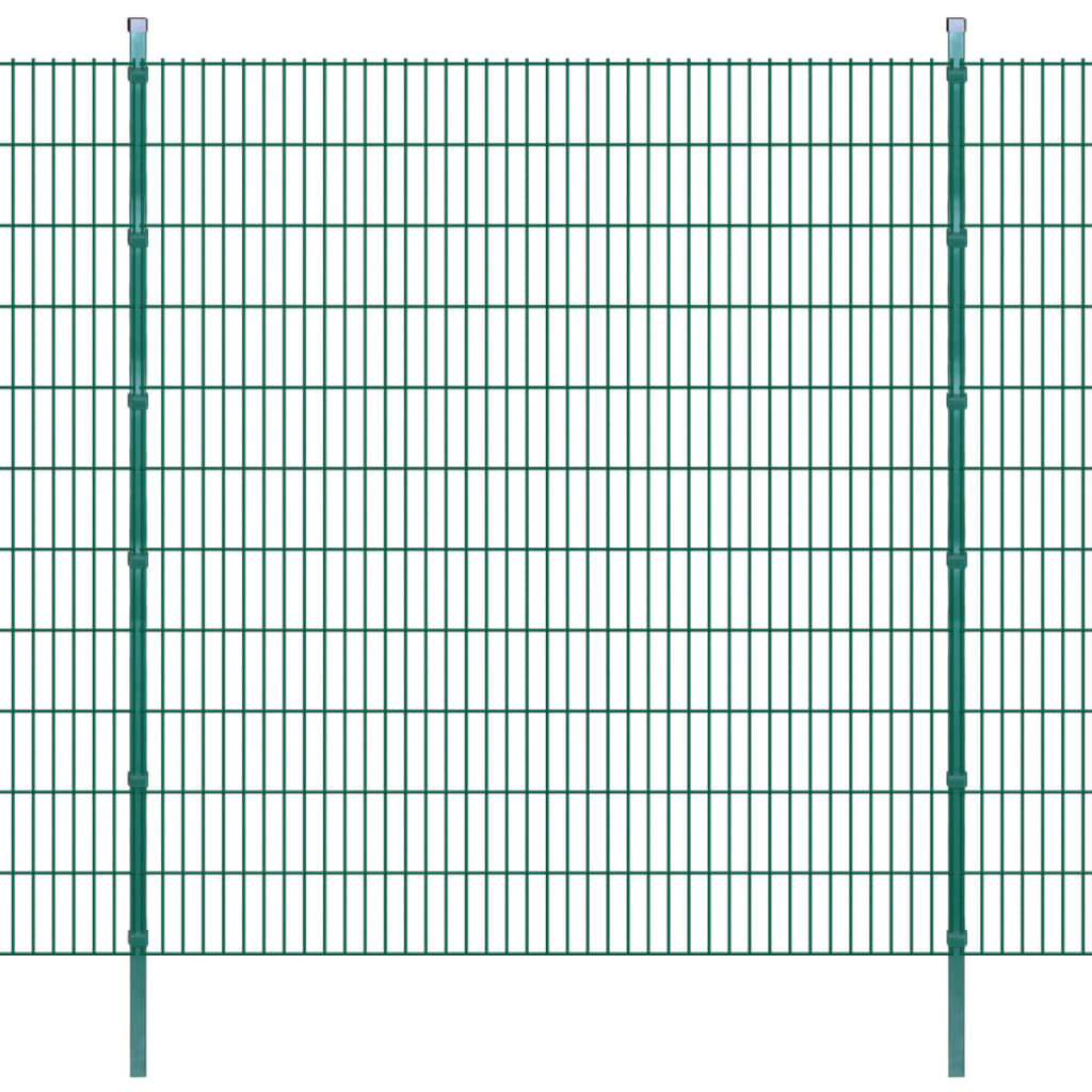 Zaunpfosten 20 Stk. Grün 280 cm Verzinkter Stahl