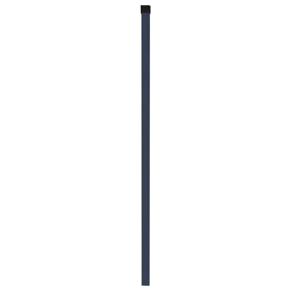 Zaunpfosten 20 Stk. Grau 280 cm Verzinkter Stahl