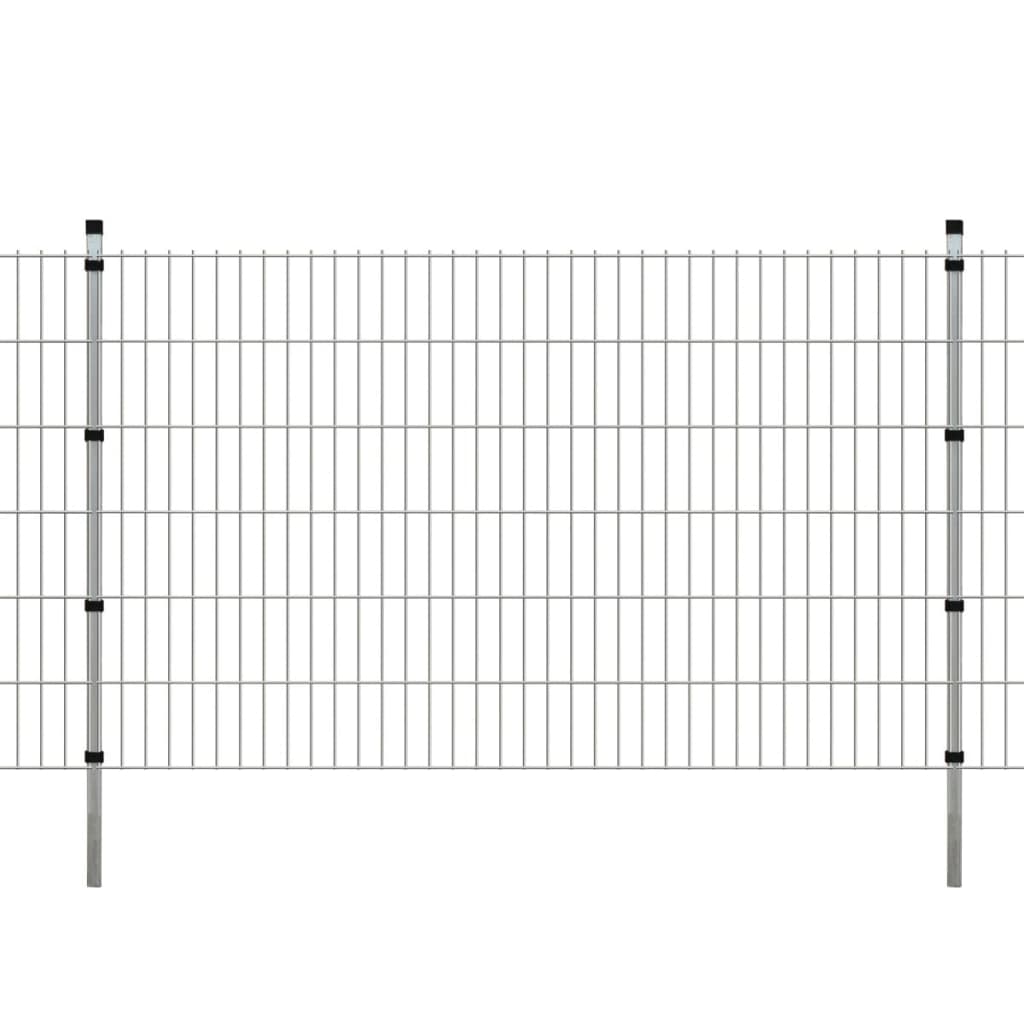 Zaunpfosten 20 Stk. Silbern 170 cm Verzinkter Stahl