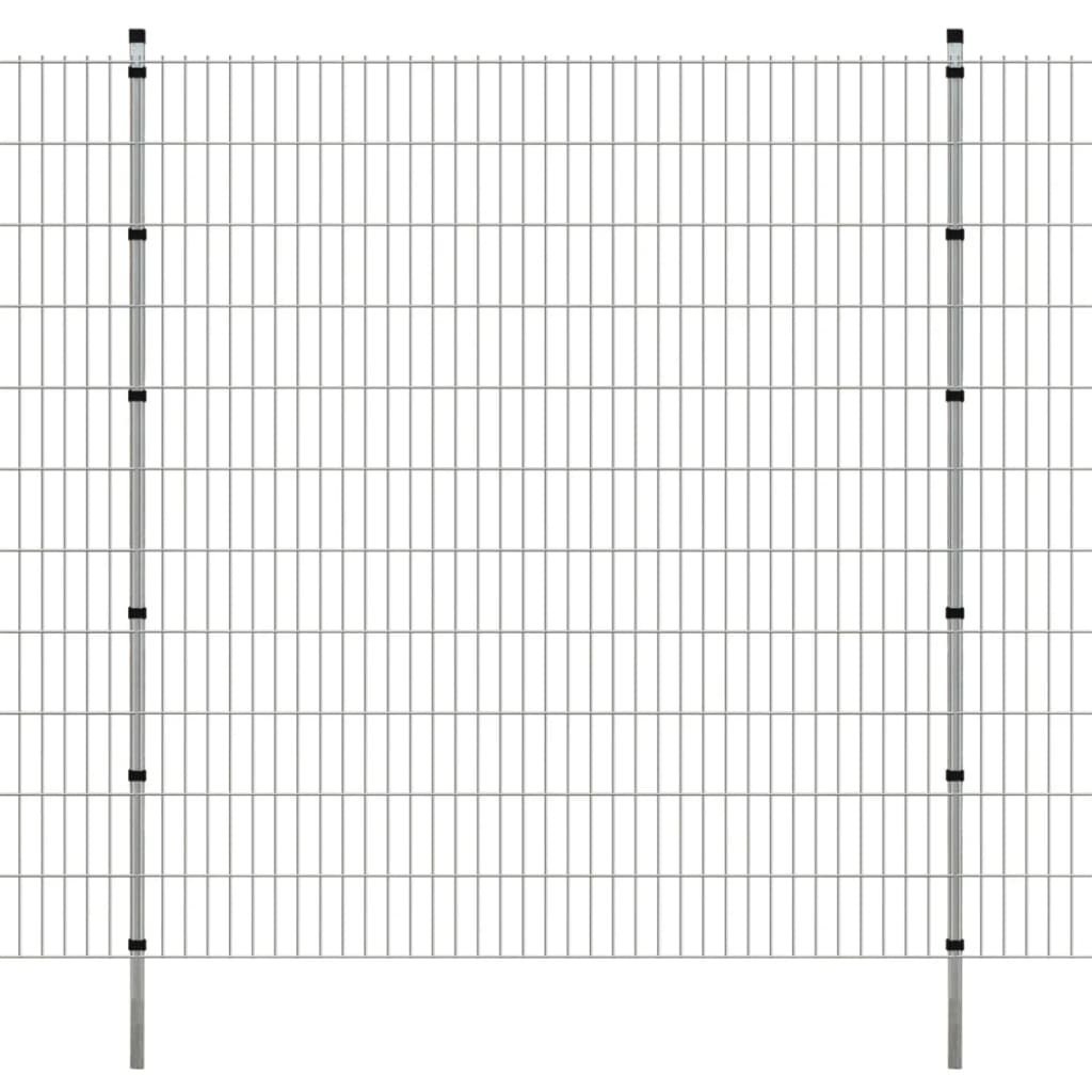 Zaunpfosten 20 Stk. Silbern 280 cm Verzinkter Stahl