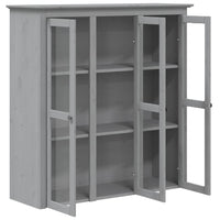 Thumbnail for Highboard BODO Grau 115,5x43x200,5 cm Massivholz Kiefer