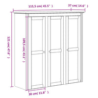Thumbnail for Highboard BODO Grau 115,5x43x200,5 cm Massivholz Kiefer