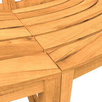 Thumbnail for Baumbänke 2 Stk. Halbrund Ø160 cm Massivholz Teak