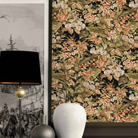 Thumbnail for DUTCH WALLCOVERINGS Tapete Blumenmuster Schwarz