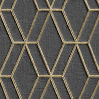 Thumbnail for DUTCH WALLCOVERINGS Tapete Sechseckmuster Schwarz und Golden