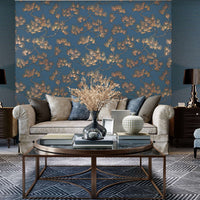 Thumbnail for DUTCH WALLCOVERINGS Tapete Kiefer-Motiv Golden und Blau